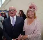 Jimmy and Geraldine after strutting their stuff in the Fashion show!